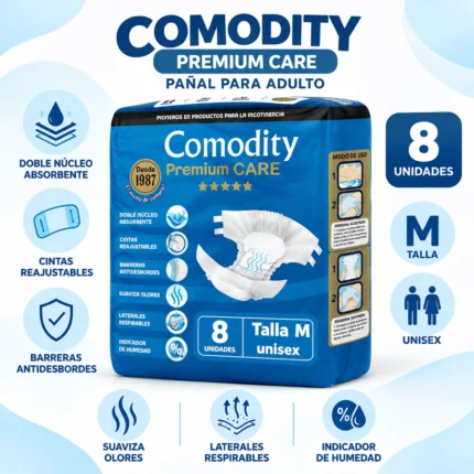 Pañal Comodity Premium Adulto Talla M 8U