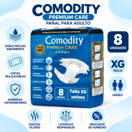 Pañal Comodity Premium Adulto Talla XG 8U