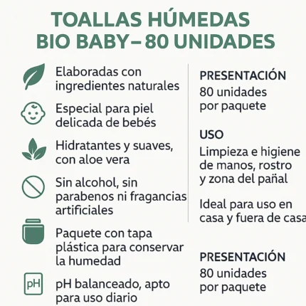 Toallas Húmedas Bio Baby 80U