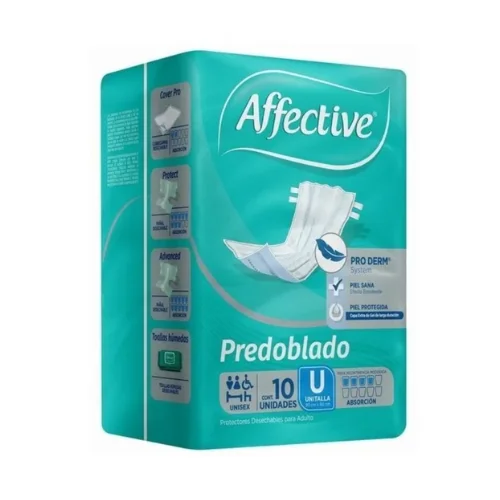 Pañal Para Adulto Affective Predoblado Unitalla 10U