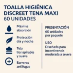 Toalla Higiénica Discreet Tena Maxi 60 Unidades - Imagen 3