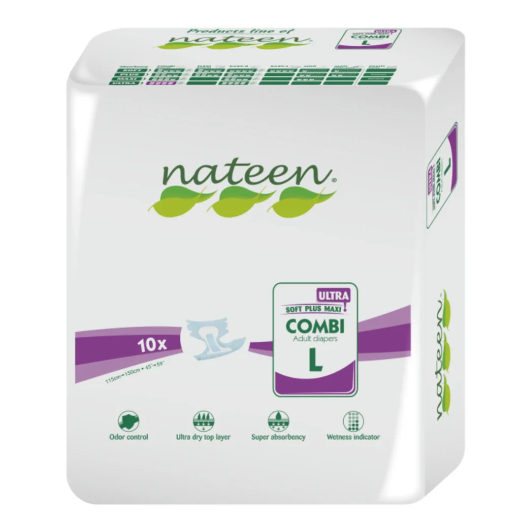 Pañal Adulto Nateen Combi Super Ultra Talla L 10 Unidades