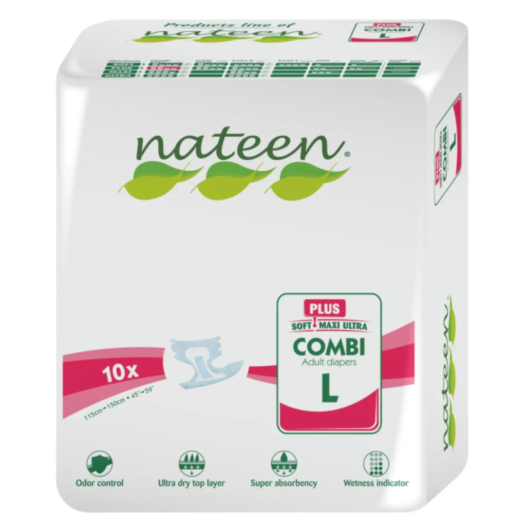 Pañal Adulto Combi Plus Nateen Talla L 10 Unidades