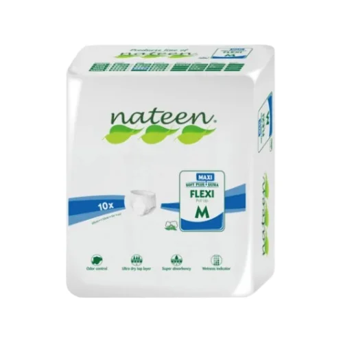 Pañal Adulto Nateen Flexi Maxi Talla M 10 Unidades