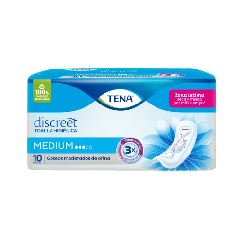 Toalla Higiénica Discreet medium Tena Maxi 10U