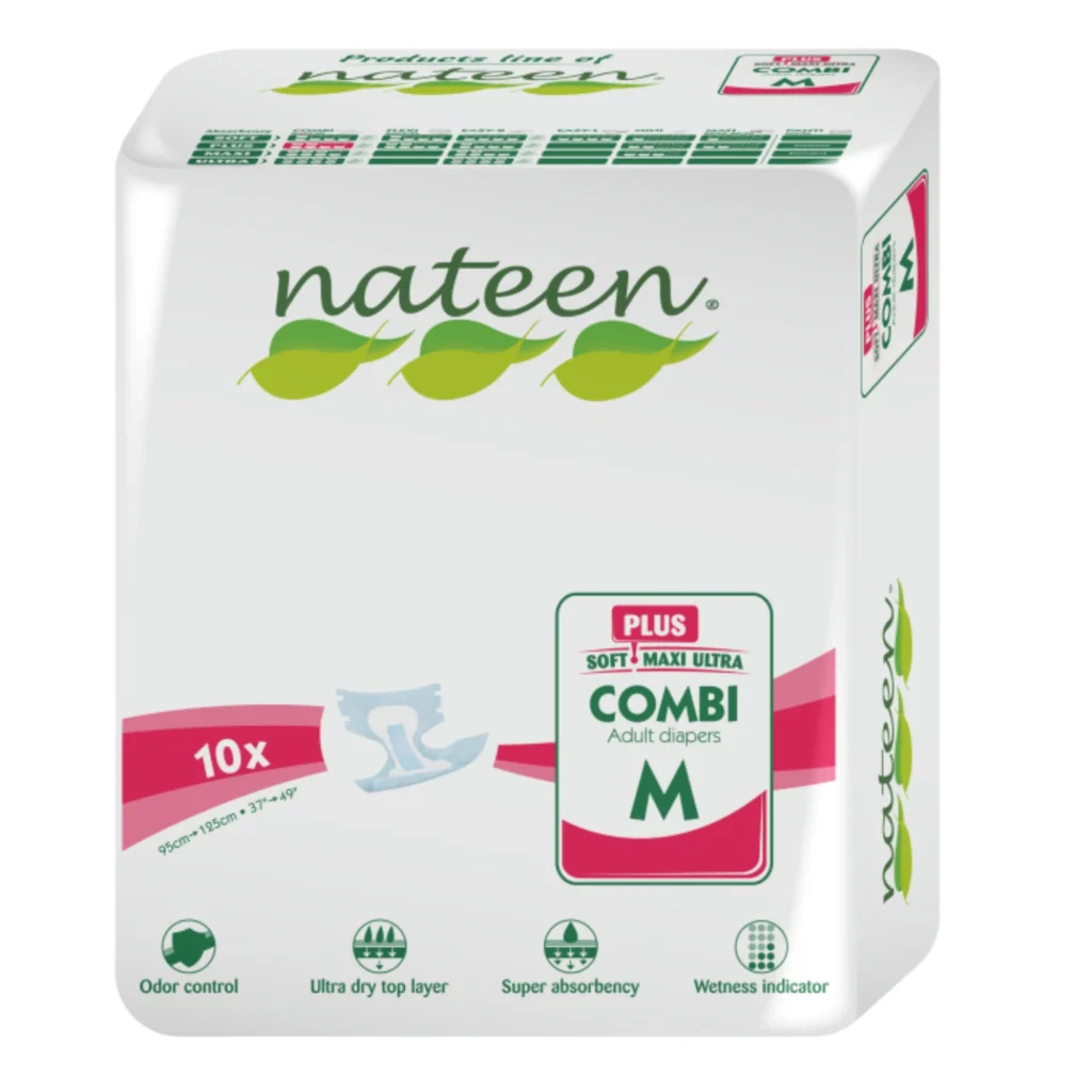 Pañal Adulto Combi Plus Nateen Talla M 10 Unidades