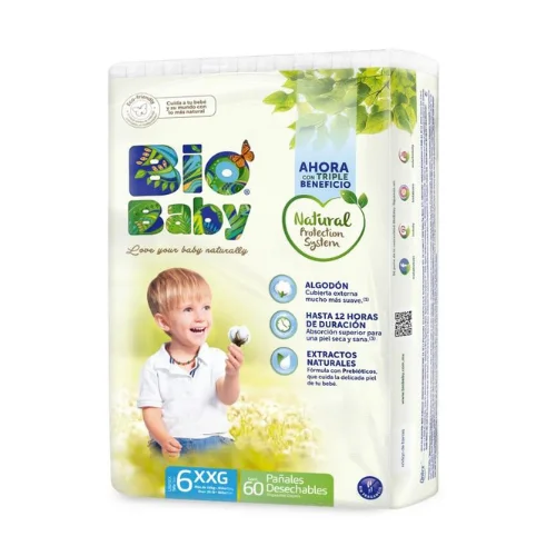 Pañal Ecologico Bio Baby Talla 6 Xxg 60U