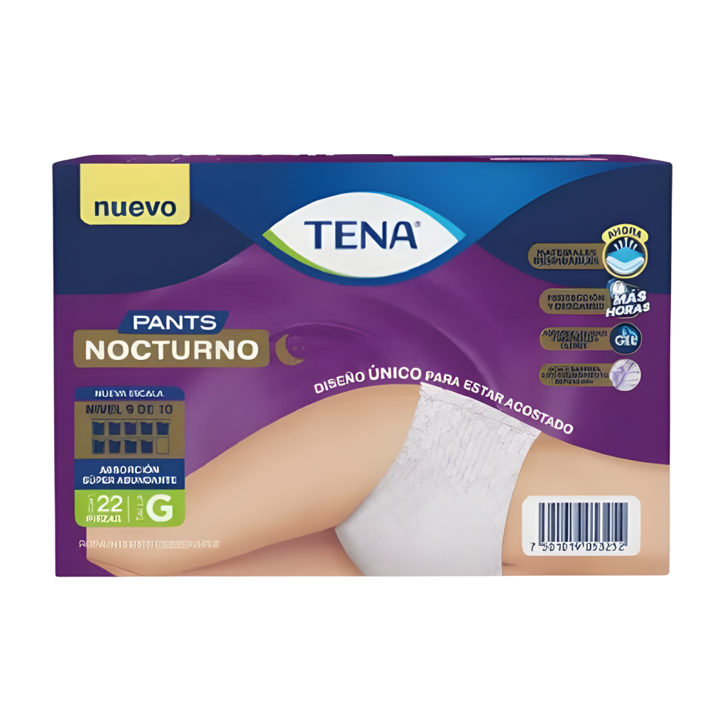 Ropa Interior Desechable Pants Nocturno Tena Talla G 22U