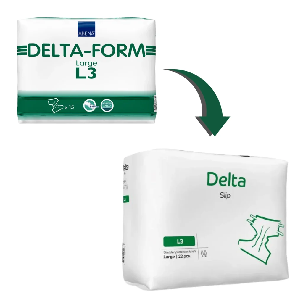 Pañal Anatómico Delta Slip L3 Abena 22 Unidades