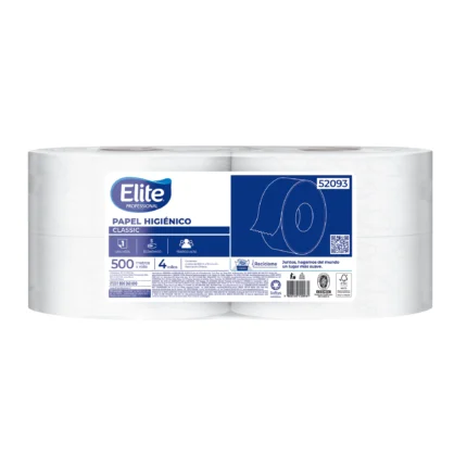Papel Higiénico Classic Elite 4 Rollos de 500 metros