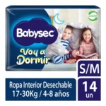 Pañal Babysec Voy A Dormir 14unds Tamaño S/M