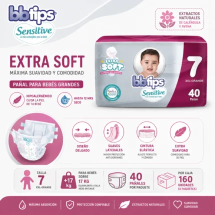 Ficha Pañal Bbtips Sensitive 7