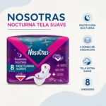 Nosotras Toalla Nocturna Normal Tela Suave 8 Unidades