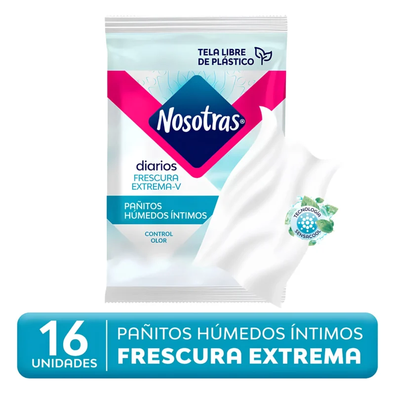 Paño Humedo Íntimo Nosotras Sensitive 16 Unidades