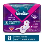 Nosotras Toalla Nocturna Normal Tela Suave 8 Unidades