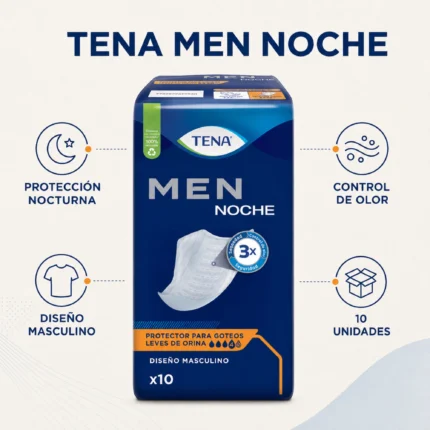 Protector Incontinencia Masculino Tena Men Noche 10 Uninades