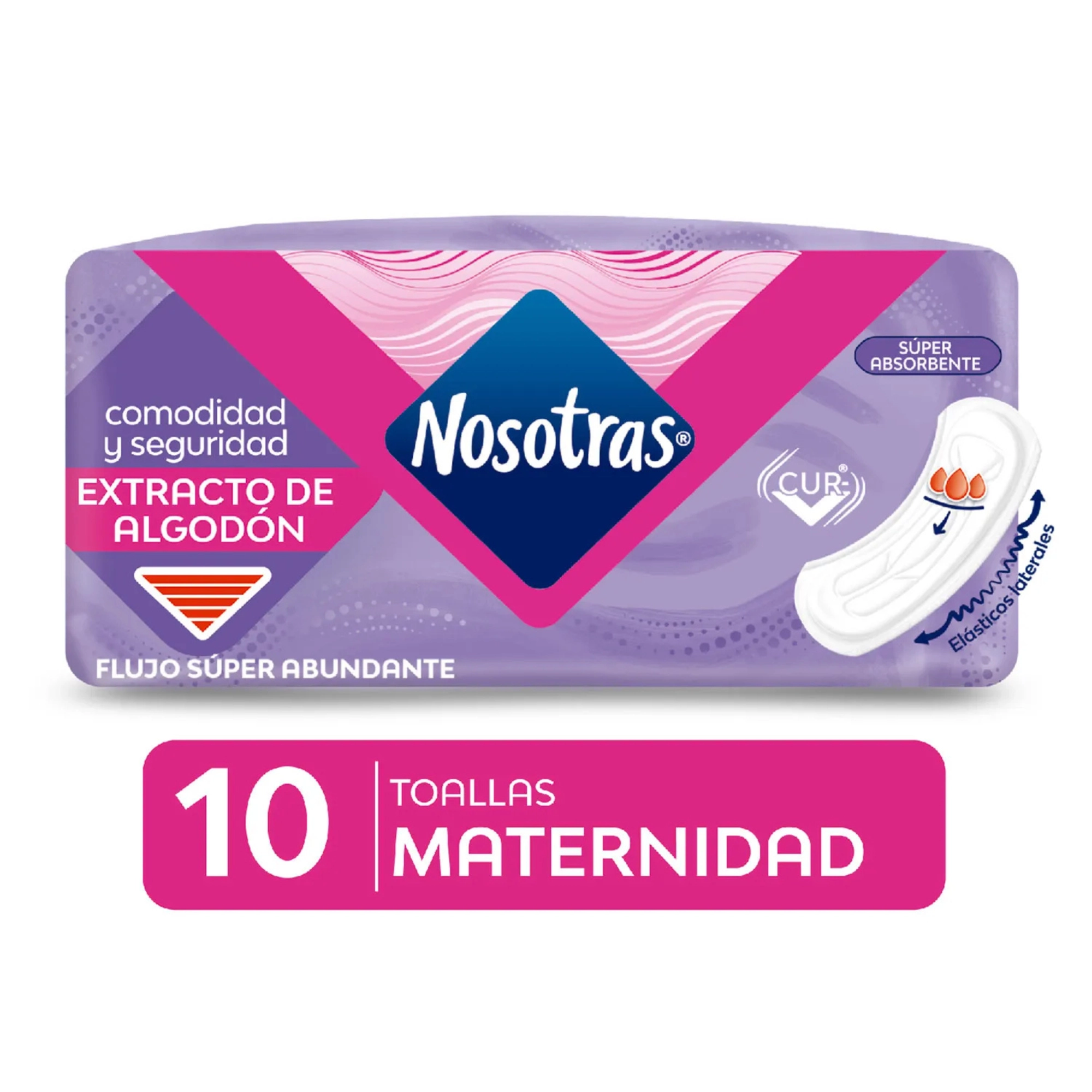 Nosotras Toallas Higiénicas Maternal Suave sin alas 10 unds Nosotras Toallas Higiénicas Maternal Suave sin alas 10 unds