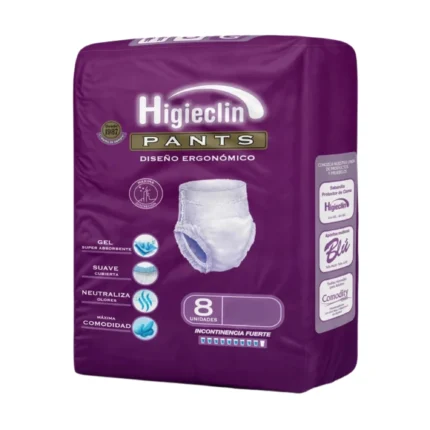 Higieclin Pants Día Pañal Calzón Adulto 8 Unidades